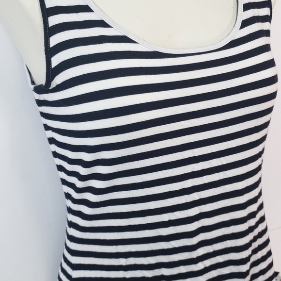 Calvin Klein Black & White Stripped Dress - Picture 3 of 8